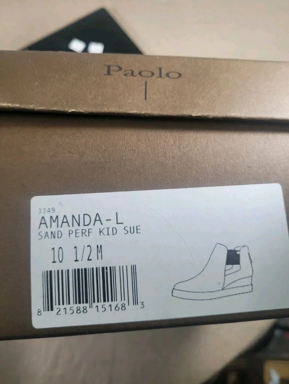 Linea Paolo Amanda 10.5 Wedge Booties Slip On Perforated Taupe Grey Women's